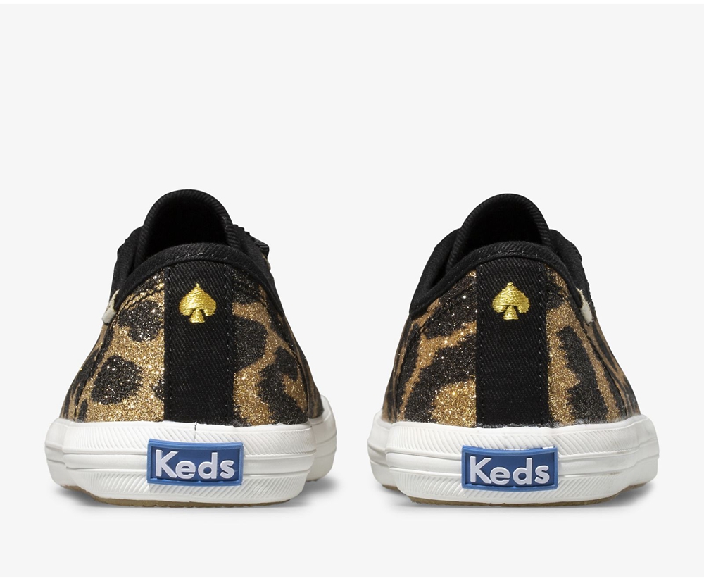 Kids Keds Sneakers - Kate Spade new york Kickstart Glitter Leopard - Leopard - 1205-QPWHU